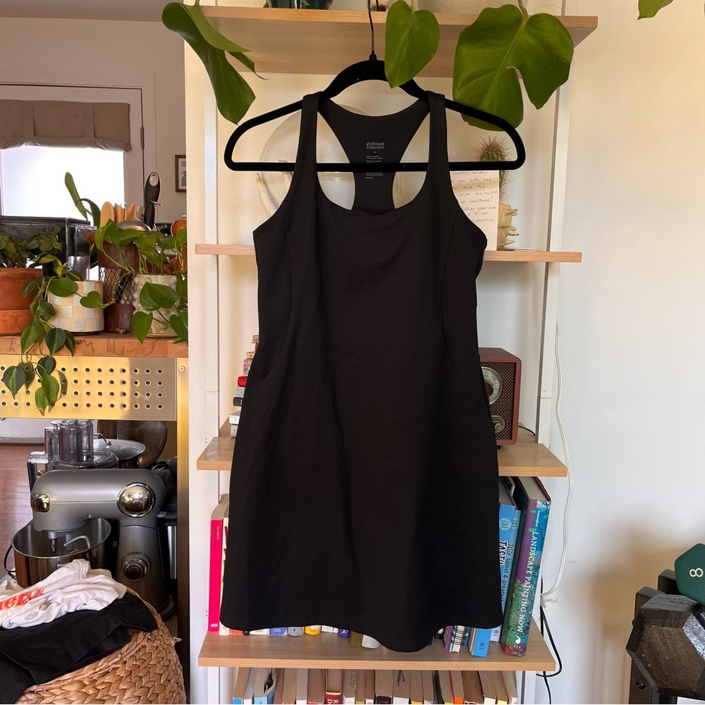 girlfriend collective Black Racerback Tank Dress